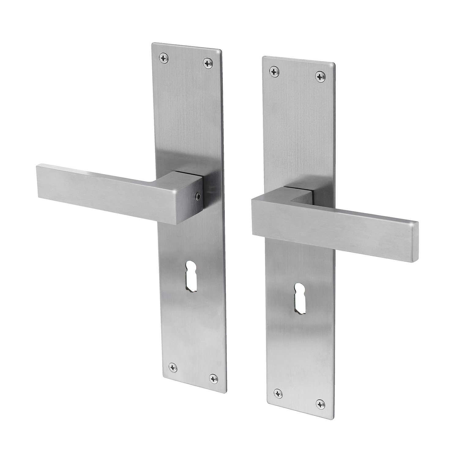 Lavuzo deurkruk Trapini RVS - Deurklink op schild SL56 - Per set