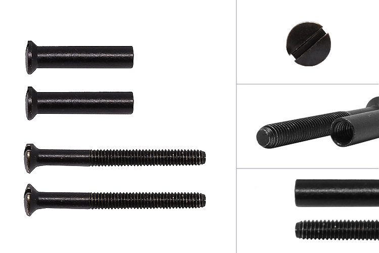 Patentbouten Zwart M4 x 38 mm - Set 2 Stuks
