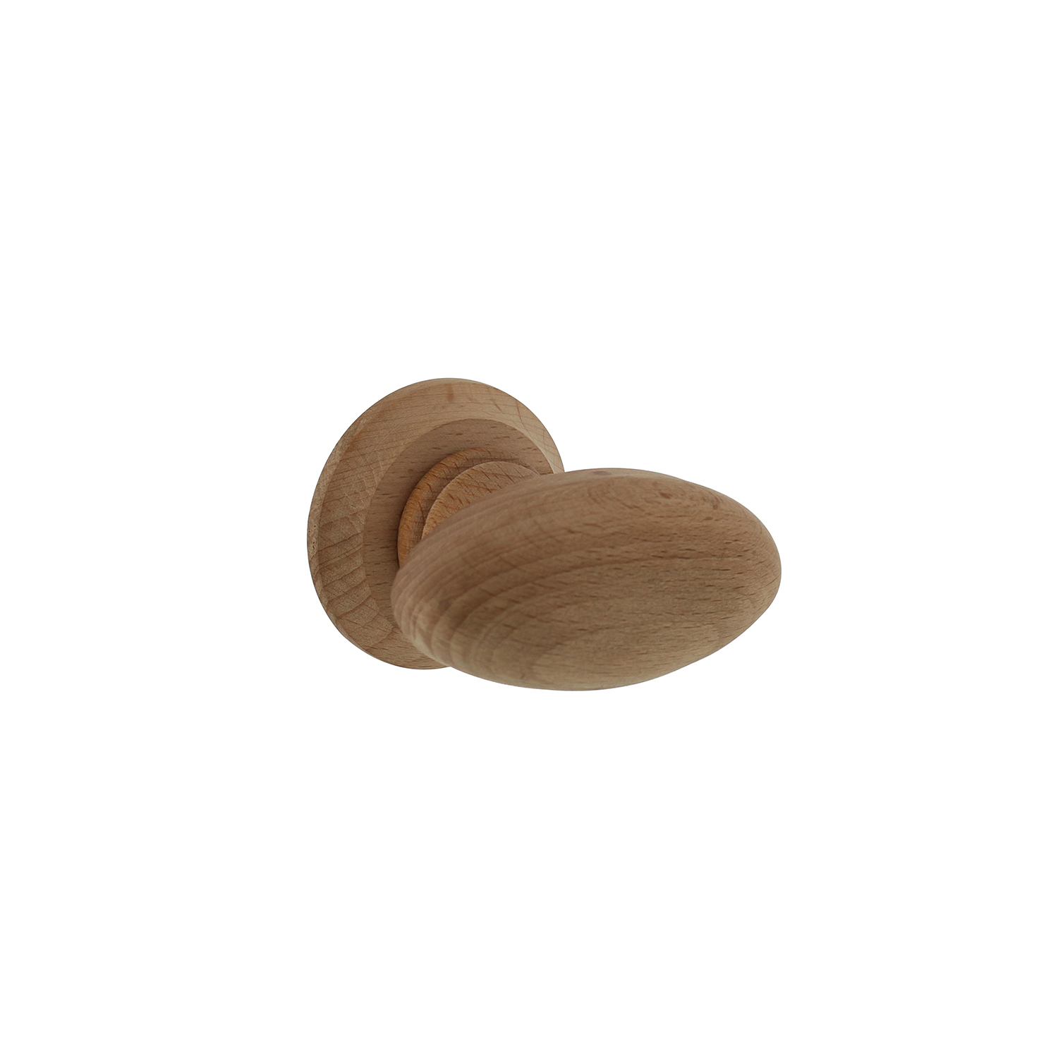 Binnendeurknop Hout Ovaal Draaibare Knopkruk - Per Set
