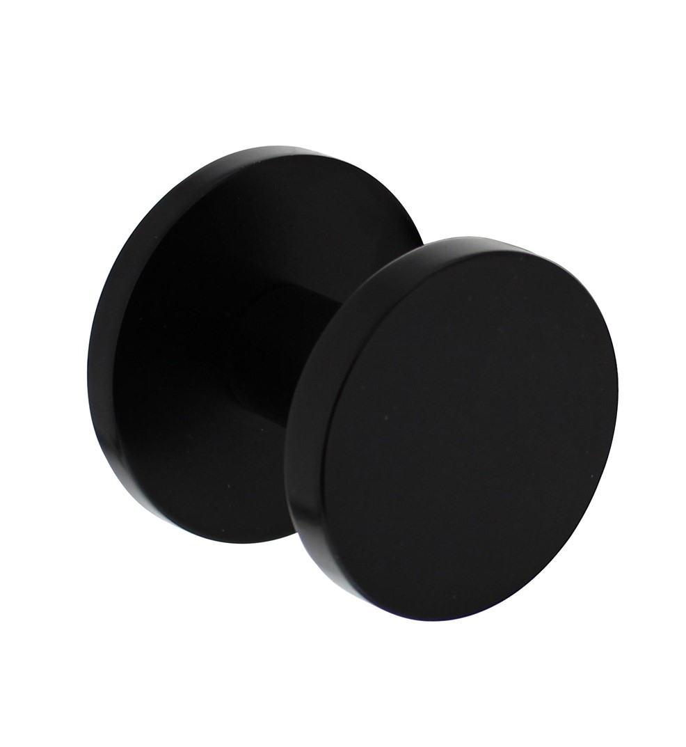 Voordeurknop Rond 55 mm Aluminium Zwart - Per Stuk