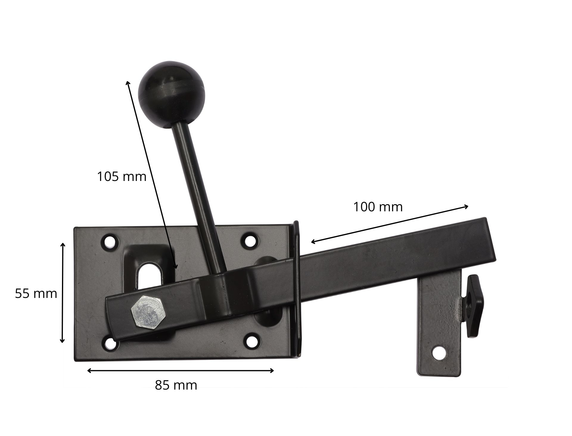 Heksluiting Zwart met Neus 100 x 60 mm - Per Stuk, foto 2 van 2