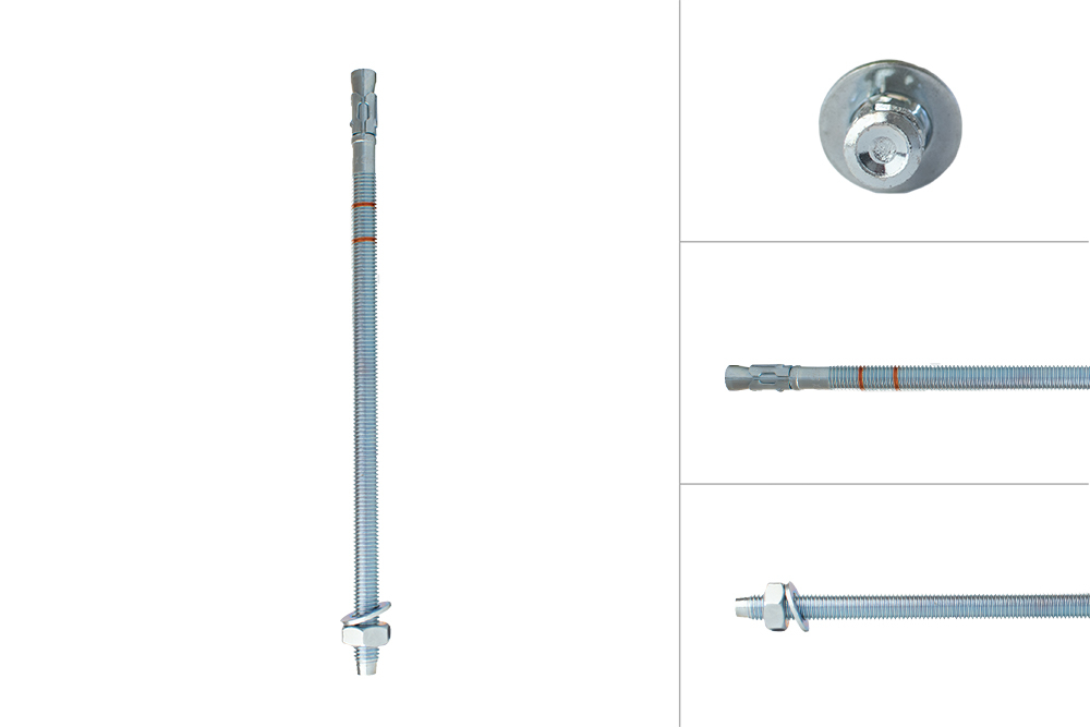 Keilbout M10 x 230 mm voor doorsteekmontage - Per Stuk