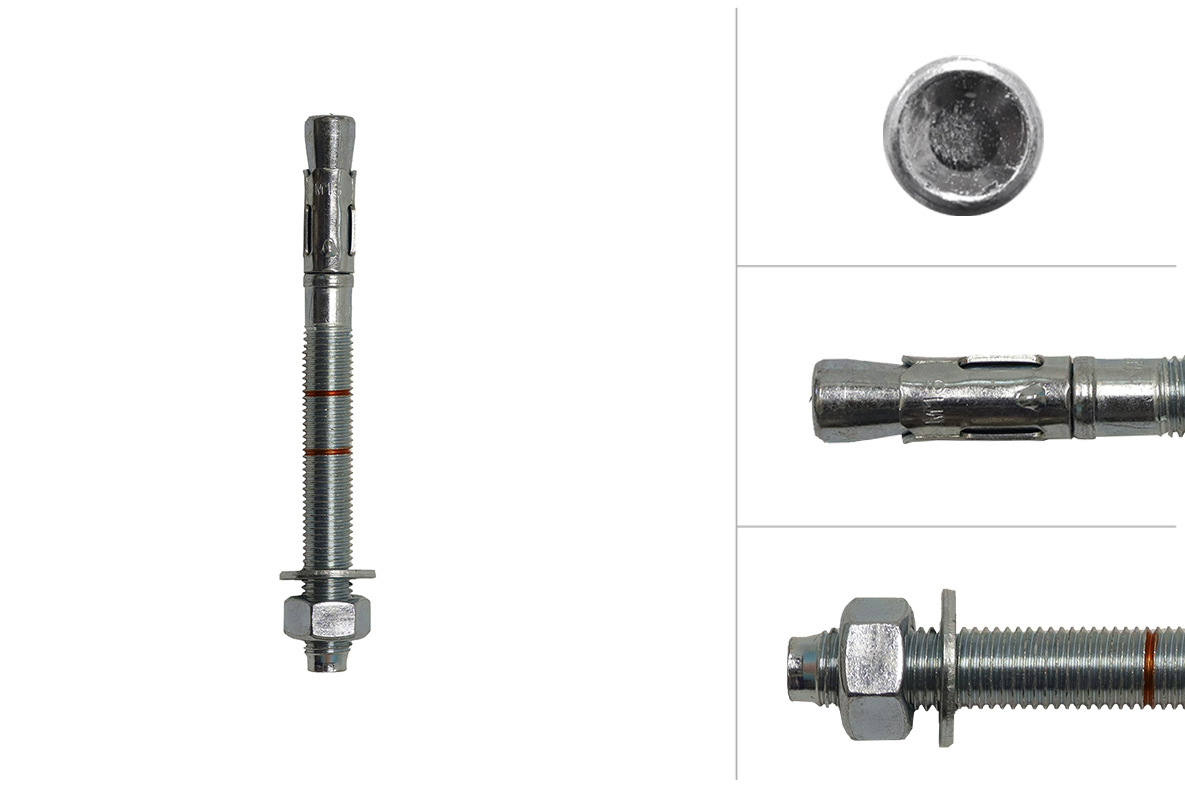 Keilbout M16 x 170 mm voor doorsteekmontage - Per Stuk