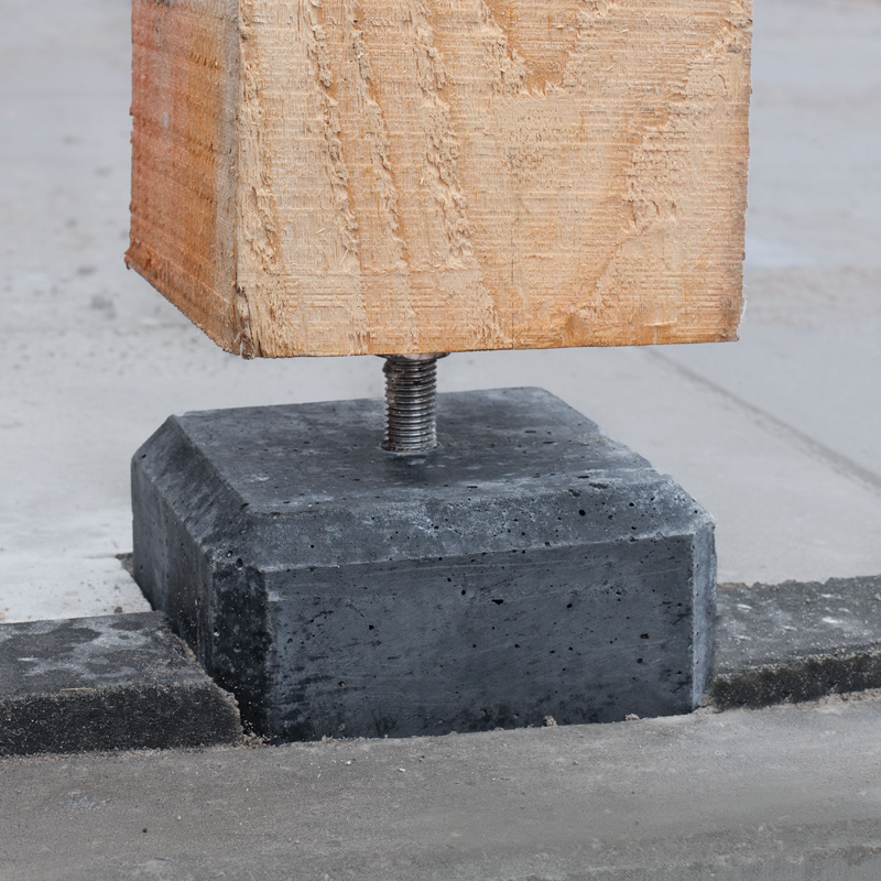 Betonpoer Antraciet Extra groot 22 x 22 x 40 cm - Per Stuk, foto 2 van 4