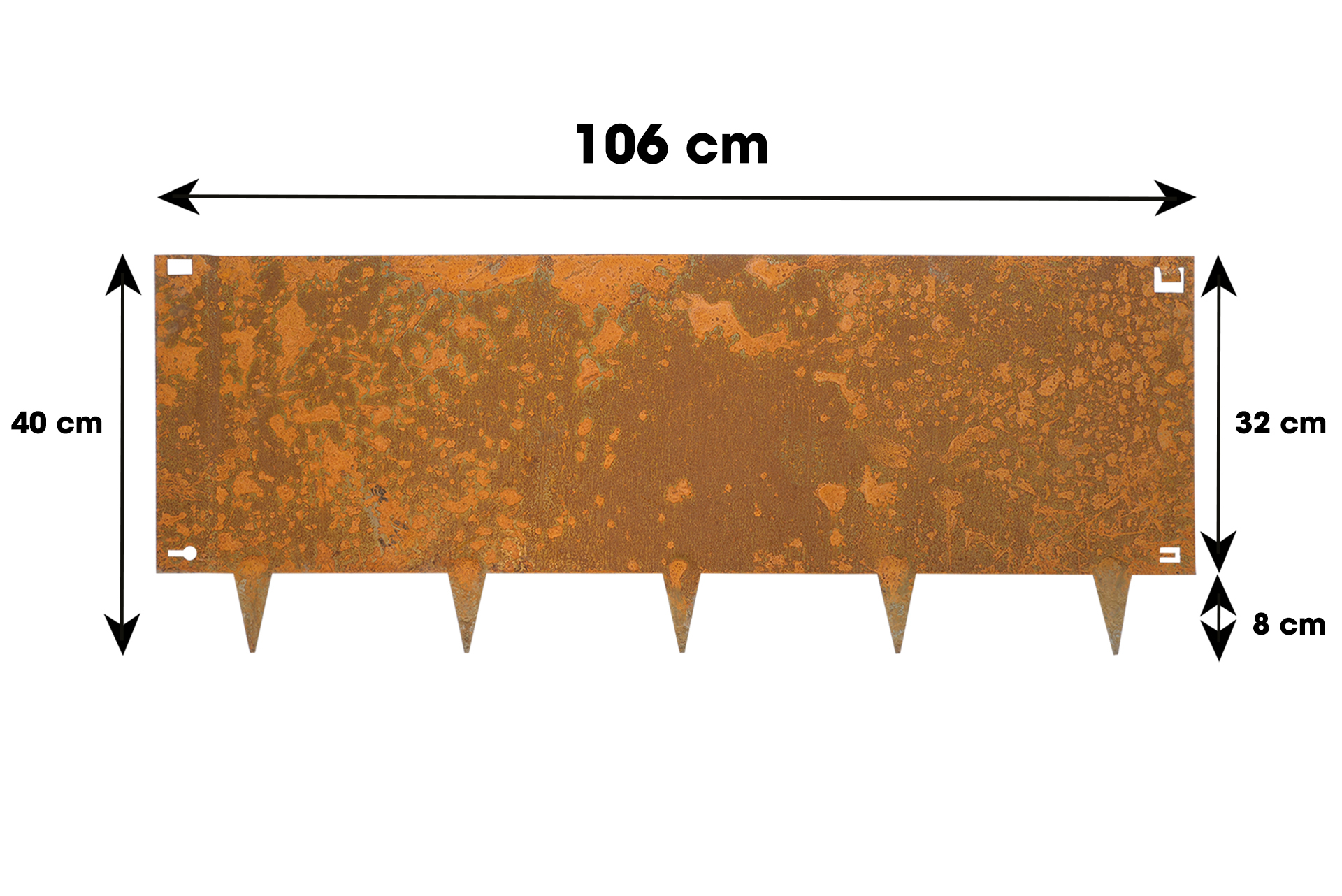 Cortenstaal Borderrand 40 x 106 cm Flexibel - Per Stuk, foto 4 van 6