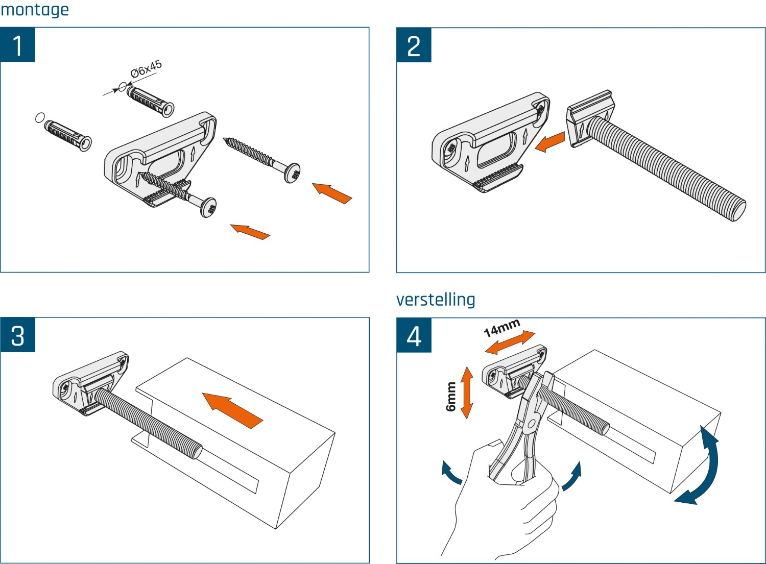 Blinde Plankdrager 11.5 cm met Bevestigingsplaat - Per Stuk, foto 6 van 6