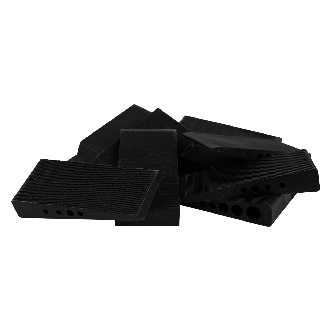 Kunststof Wiggen 100 x 45 x 18 mm Zwart - 50 Stuks, foto 2 van 4