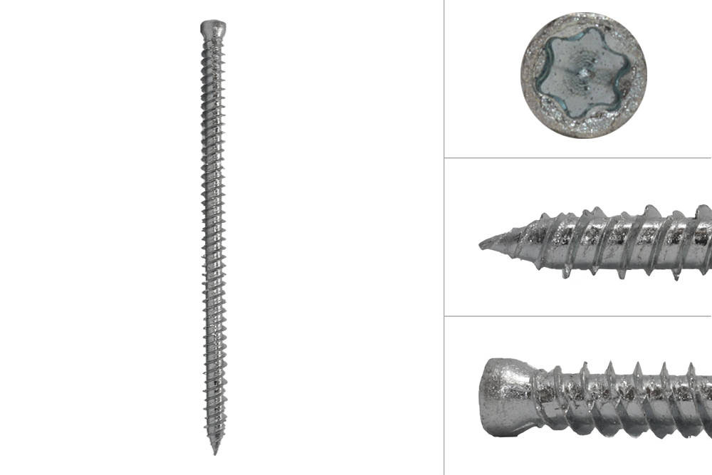 Kozijnschroeven Cilinderkop verzinkt 7.5 x 132 mm - 100 Stuks