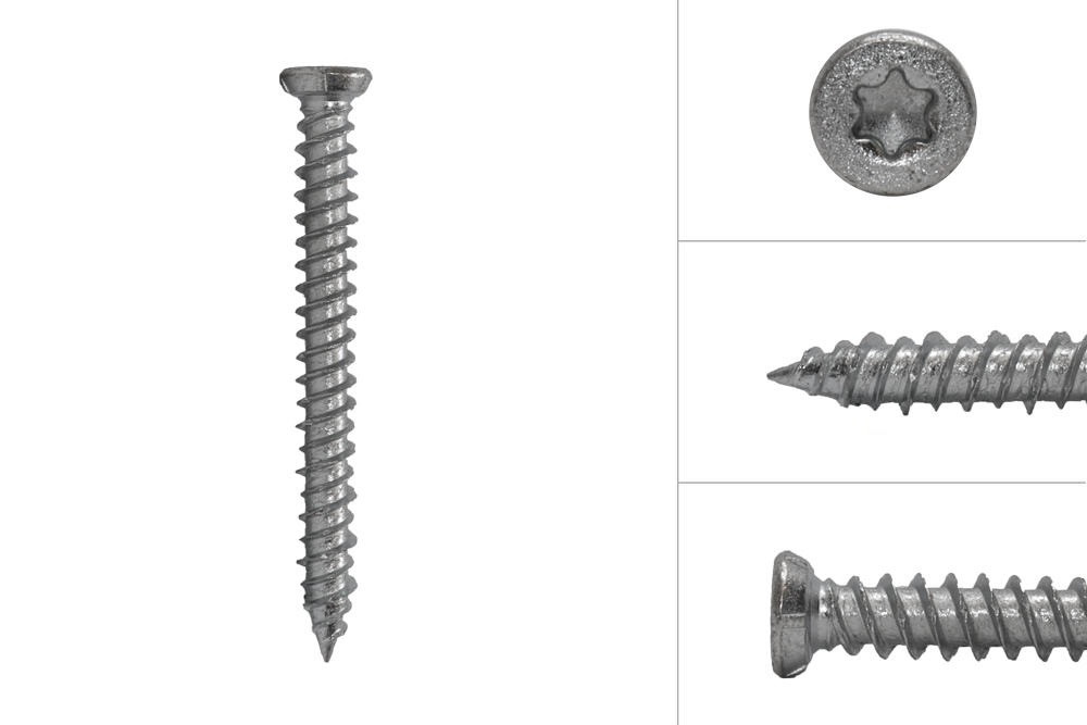 Kozijnschroeven platkop verzinkt 7.5 x 72 mm - Doos 100 Stuks