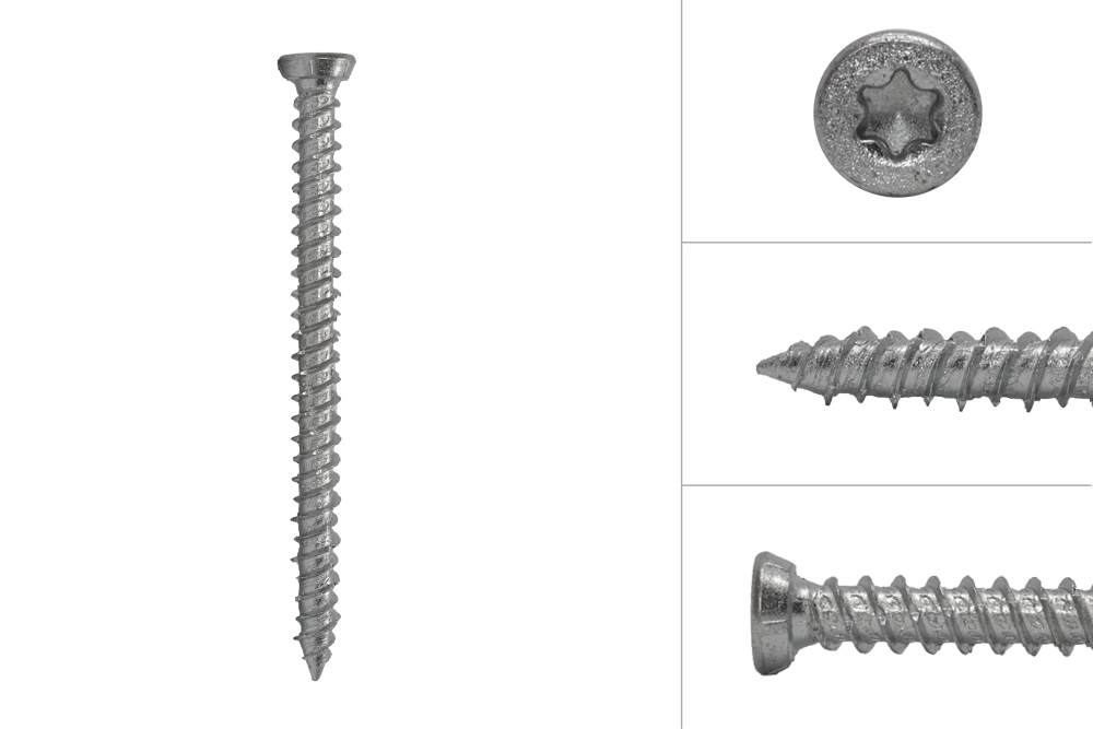 Kozijnschroeven platkop verzinkt 7.5 x 92 mm - Doos 100 Stuks