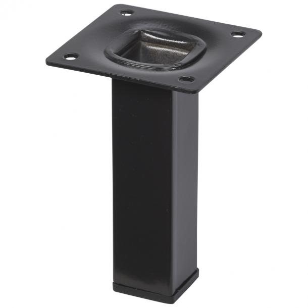Meubelpoot Vierkant Zwart 100 mm - Per Stuk, foto 2 van 2
