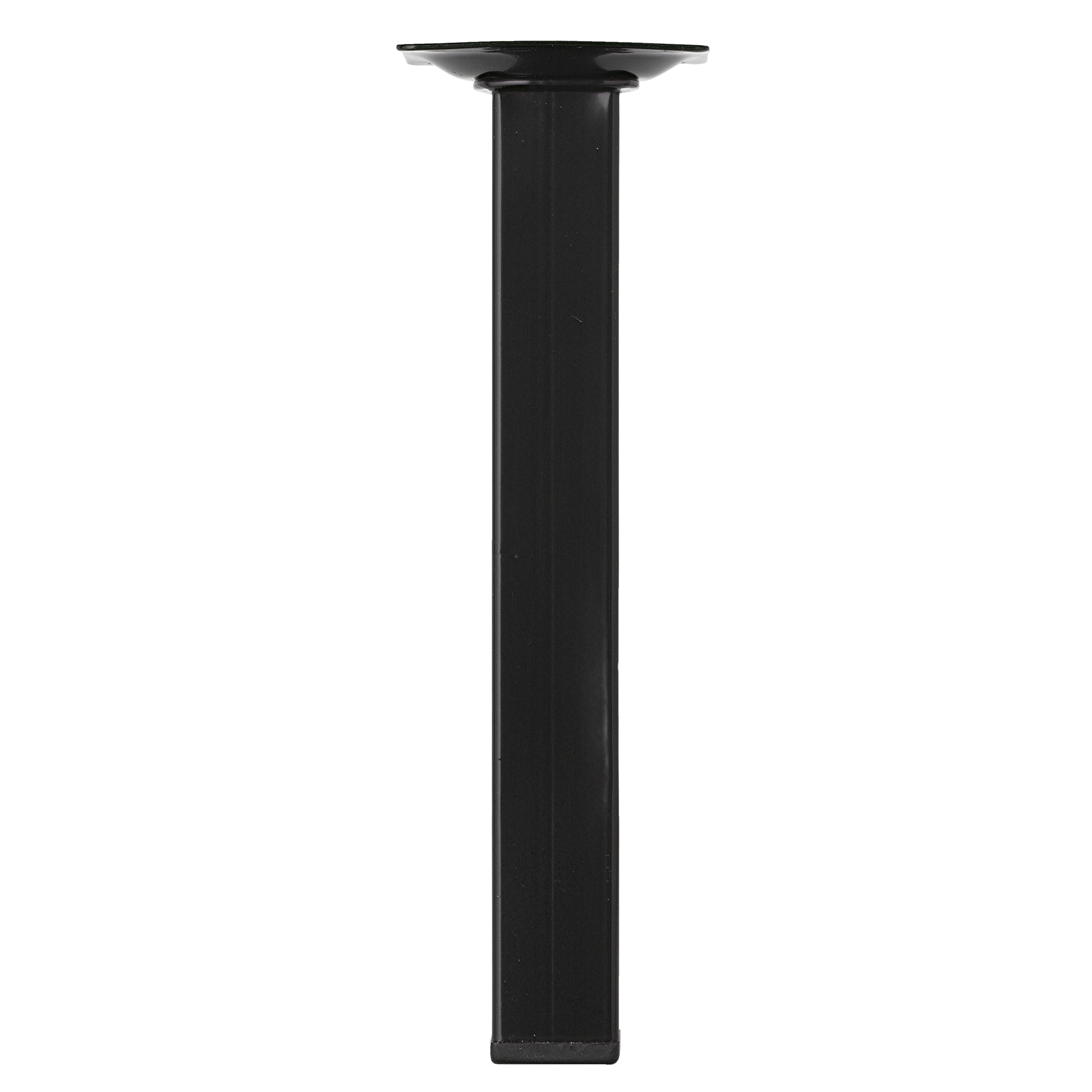 Meubelpoot Vierkant Zwart 200 mm - Per Stuk