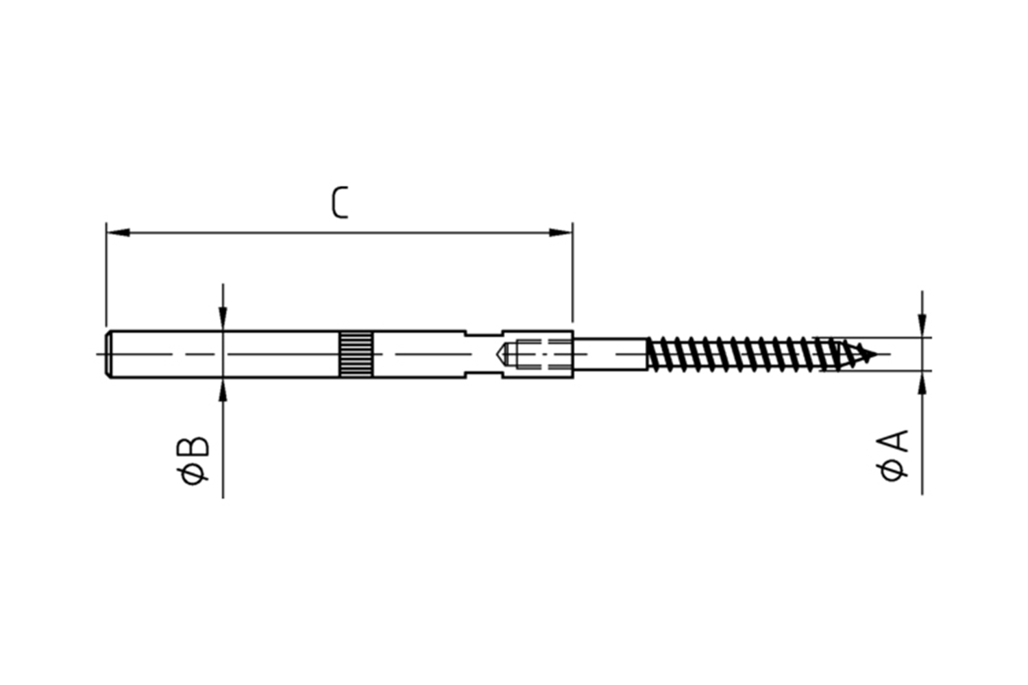 Blinde Plankdrager 10 cm Verzinkt met Schroefdraad - Per Stuk, foto 6 van 6