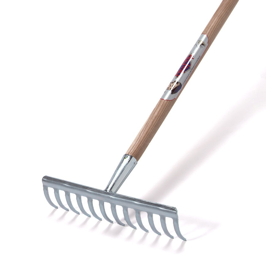 Hark voor bladeren, hooi en gras - bladhark, gazonhark, hooihark, 60 cm, kunststof