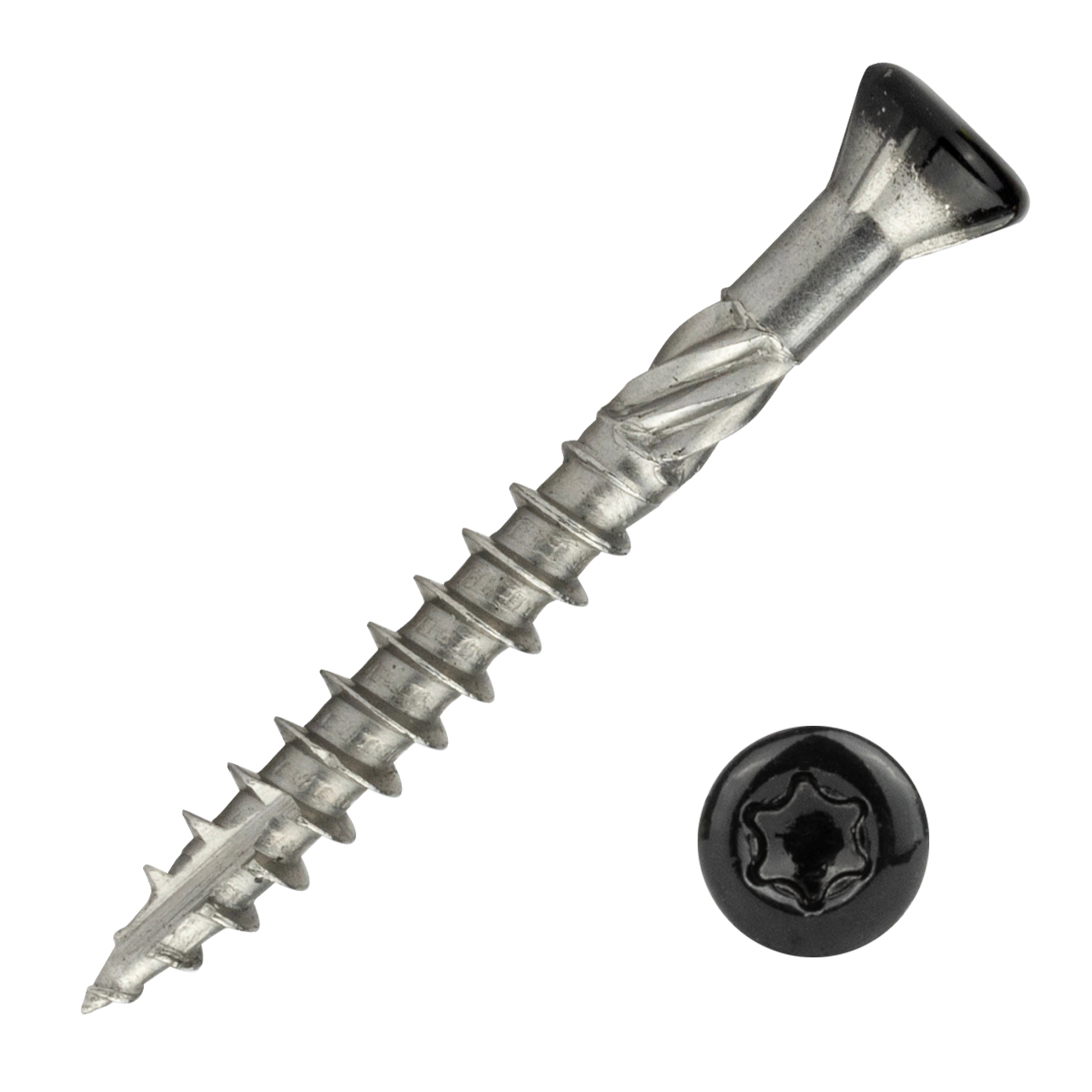 Potdekselschroeven Zwart RVS 410 4 x 35 mm Torx 20 Deeldraad - Doos 200 Stuks