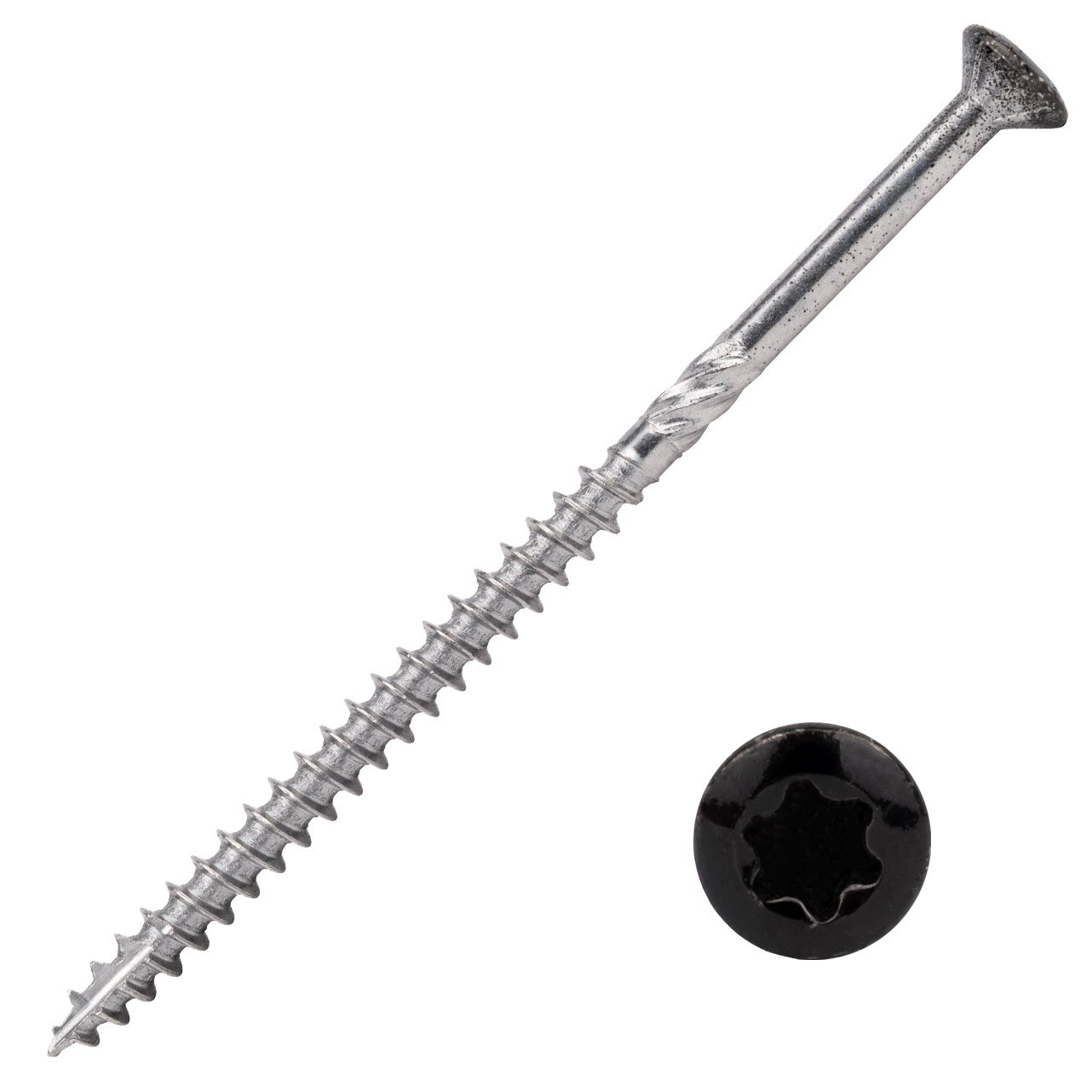 Potdekselschroeven Zwart RVS 410 4 x 70 mm Torx 20 Deeldraad - Doos 200 Stuks