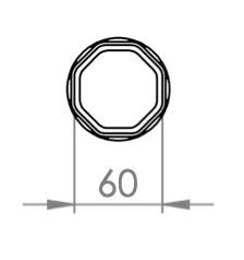 Schroeffundering 63,5 x 580 mm Verzinkt Staal - Per Stuk, foto 2 van 6