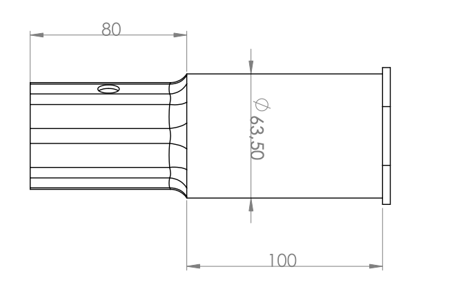 Schroeffundering Koppelstuk Plat 63,5 x 180 mm - Per Stuk, foto 3 van 4