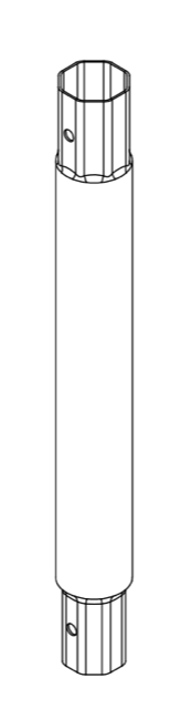 Schroeffundering Verlengstuk 63,5 x 580 mm - Per Stuk, foto 3 van 6