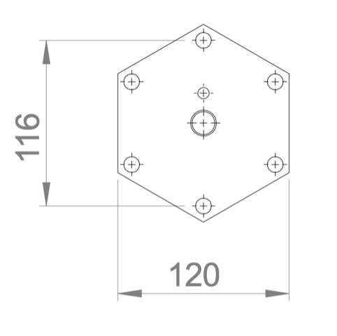 Schroeffundering Hex Top 180 mm - Per Stuk, foto 4 van 4