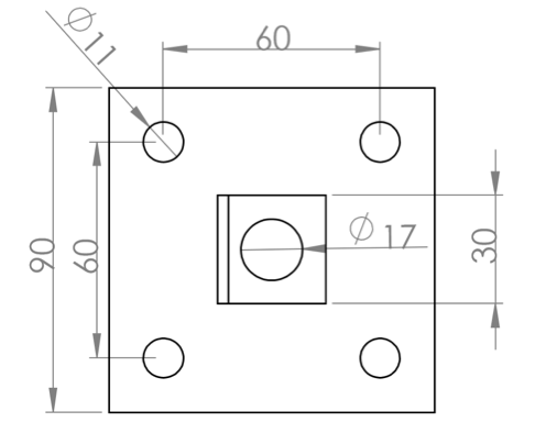 Schroeffundering Paalhouder 90 x 90 mm - Per Stuk, foto 4 van 4