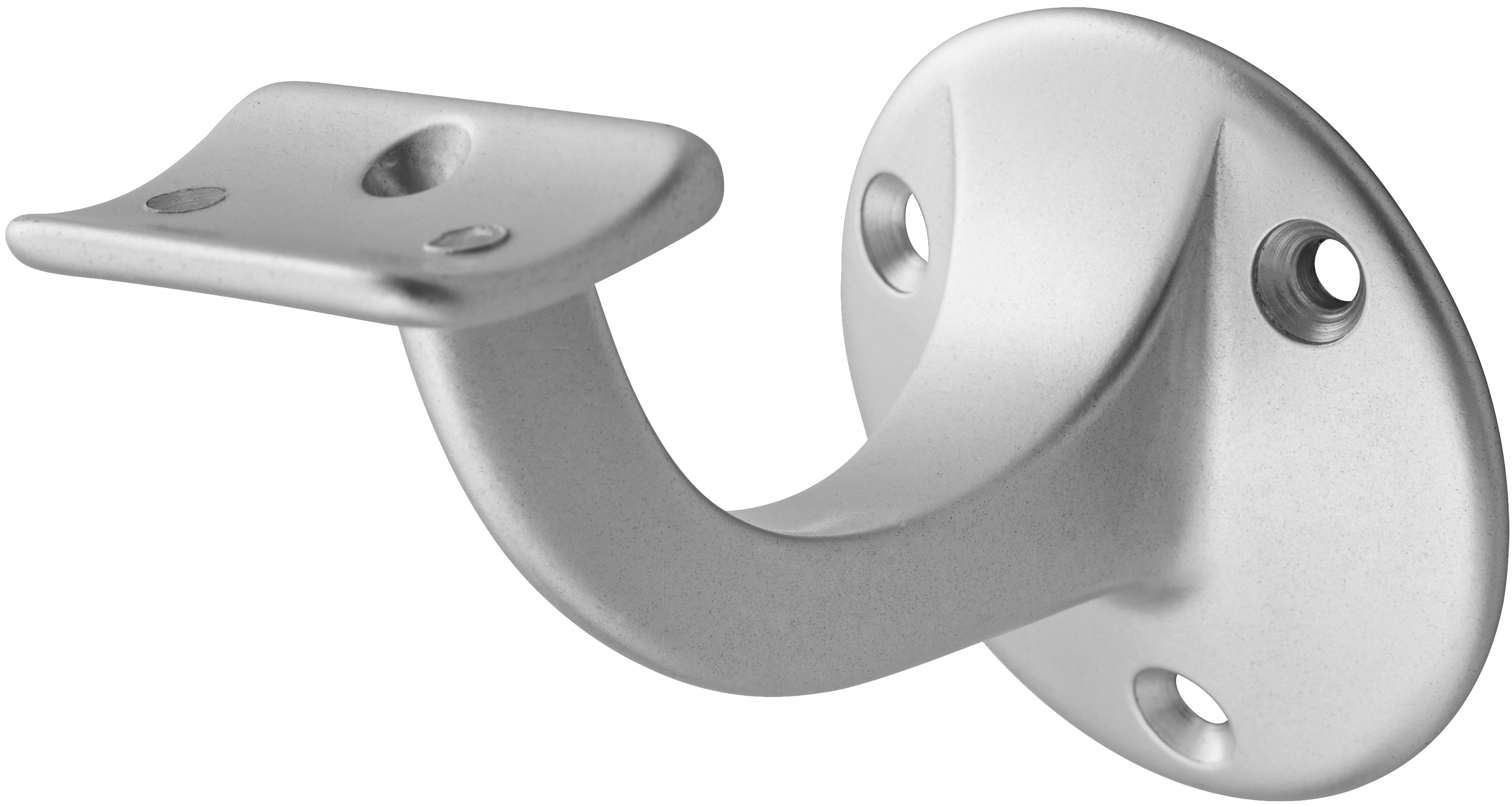 Trapleuninghouder Aluminium - Rond Model Opschroevend