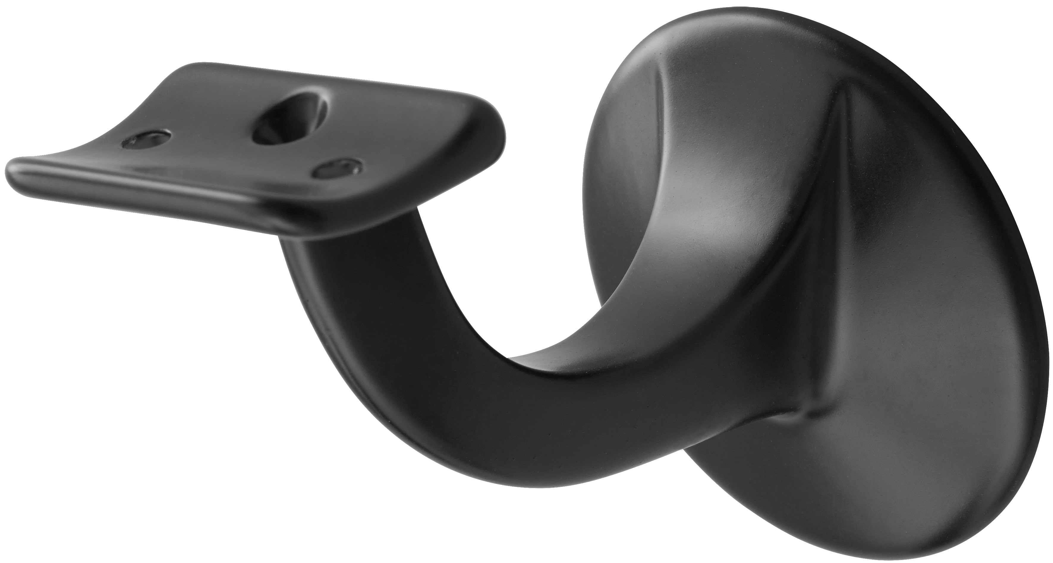 Trapleuninghouder Zwart - Rond Model M8