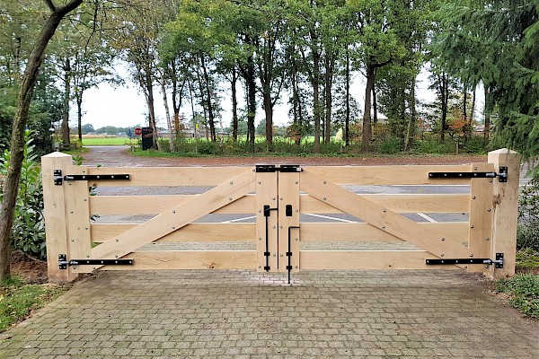 Verstelbaar Poortbeslag Zwart 80 cm Zwaar - Per stuk, foto 4 van 4