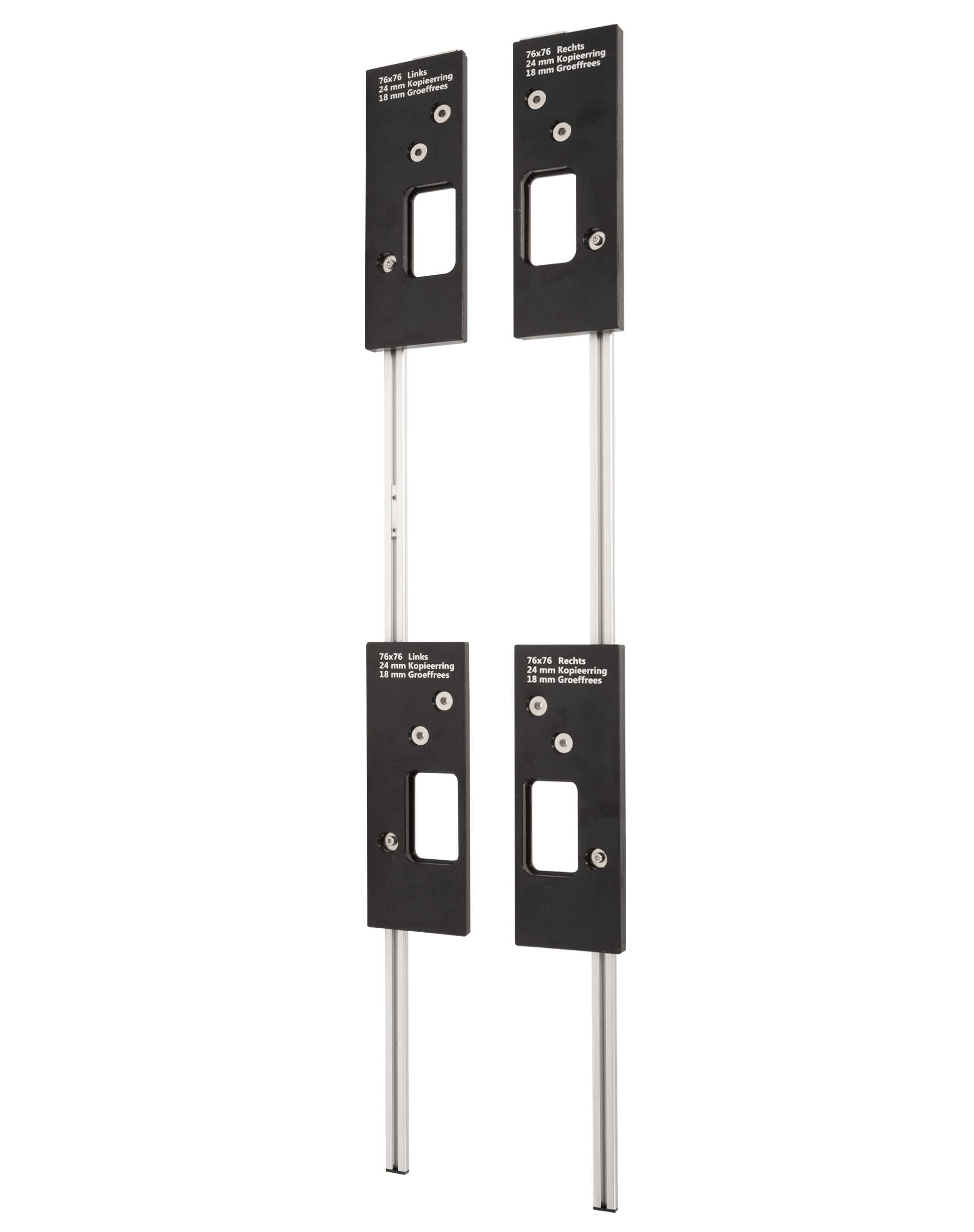 Freesmal scharnieren set 76 x 76 mm - 4 delig