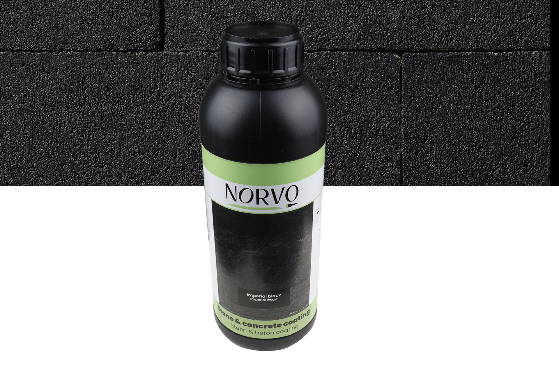 Norvo - Steen en Betoncoating Zwart - 1 liter - Per Stuk
