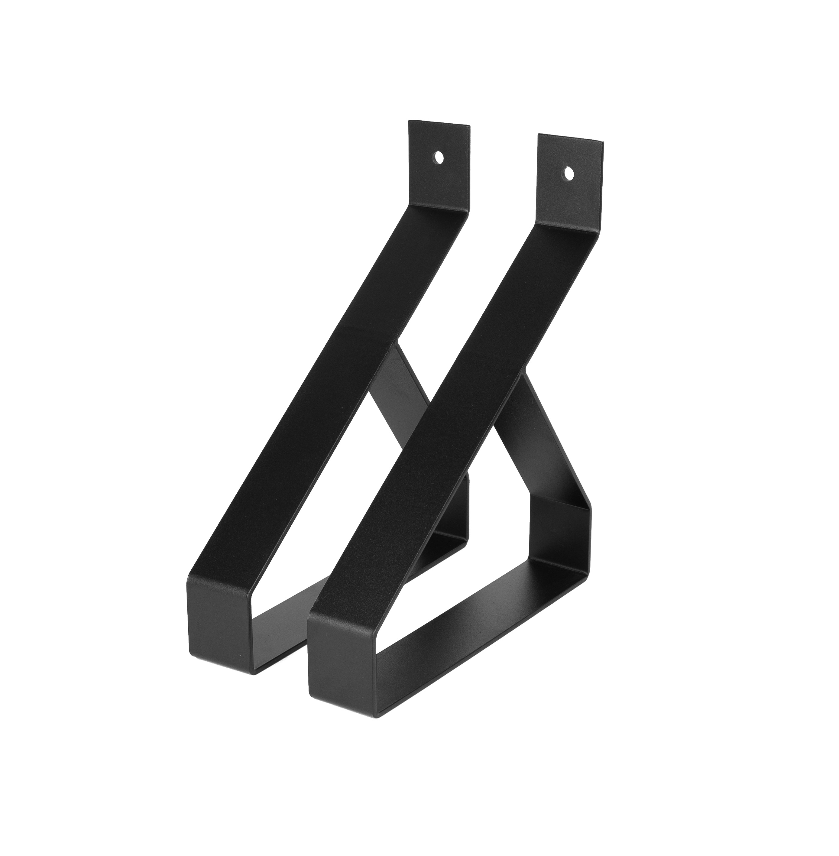 Plankdrager Zwart Industrieel 20 x 25 cm - T2 - Set 2 Stuks