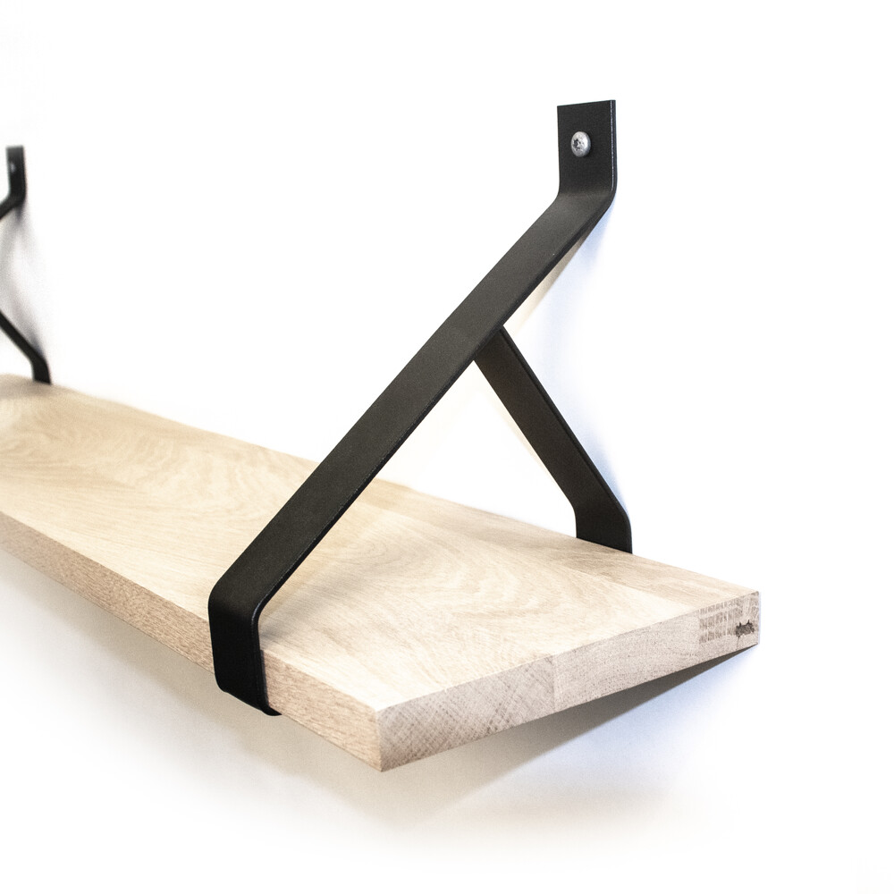 Plankdrager Zwart Industrieel 20 x 25 cm - T2 - Set 2 Stuks, foto 4 van 6