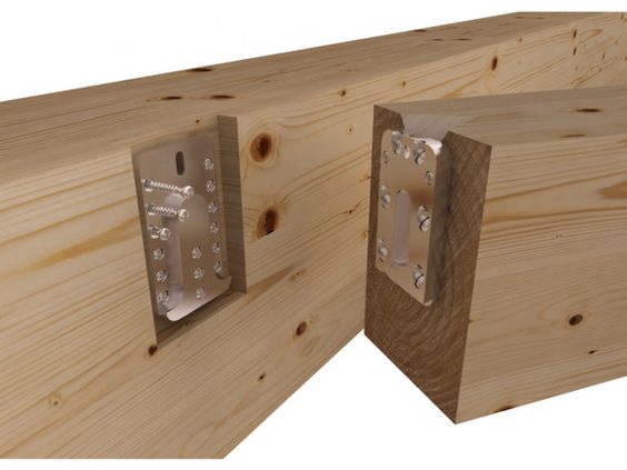 Onzichtbare balkdrager 50 x 100 mm voor blinde balkverbinding - Per Set, foto 3 van 3