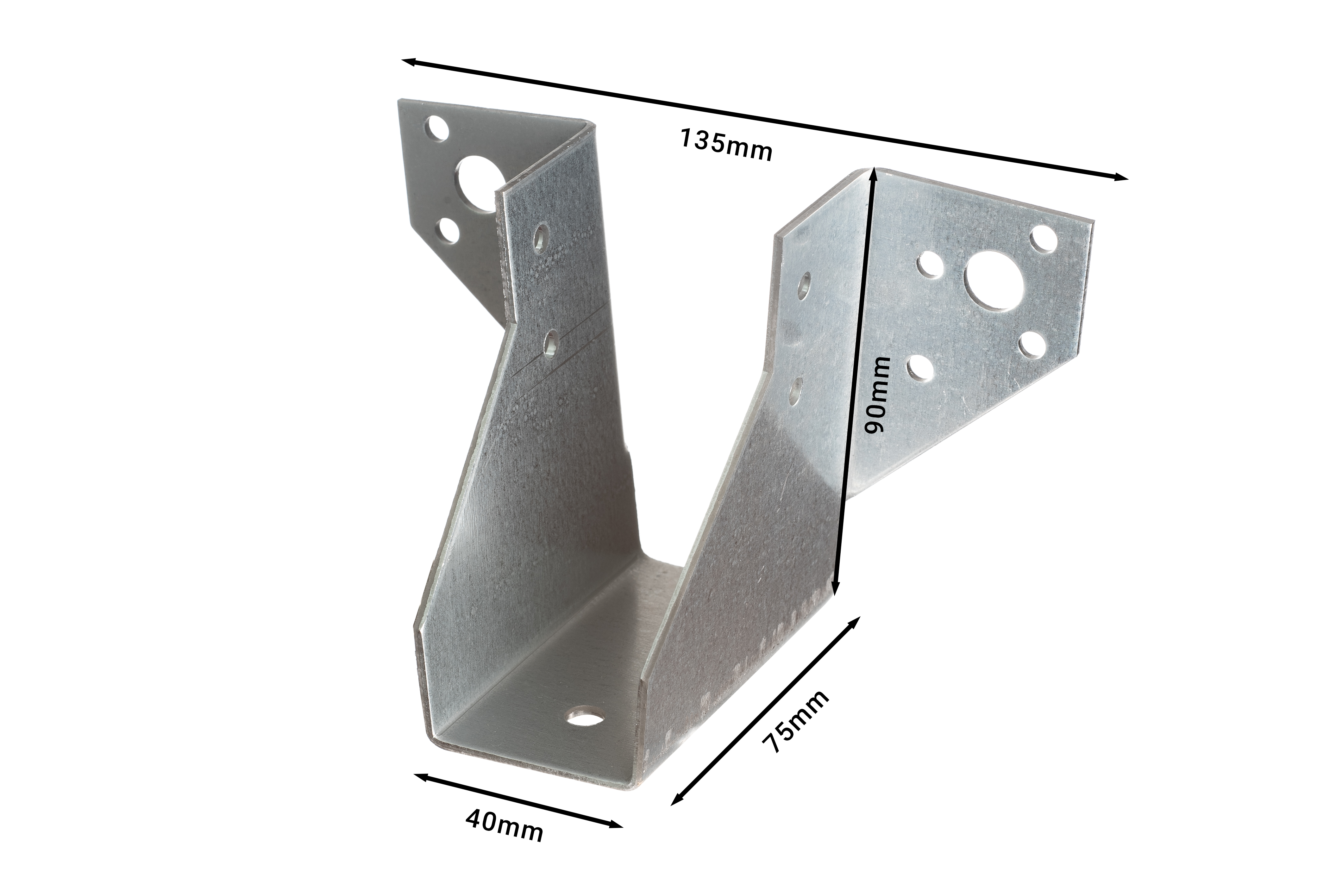 Raveeldrager Zwaar Verzinkt voor 3.8 x 8.9 cm Balken - Per Stuk, foto 2 van 2