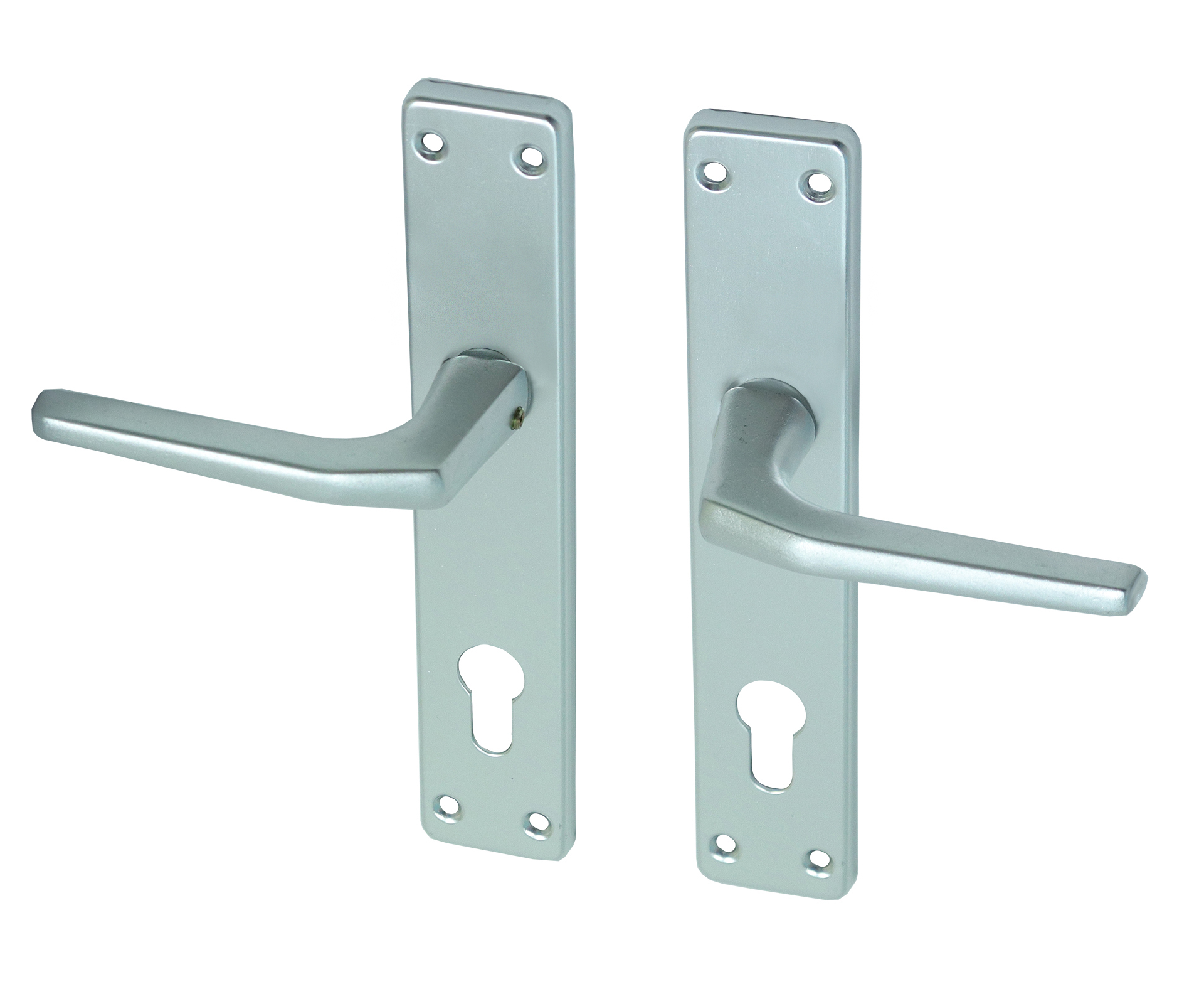 Deurkruk op schild Aluminium PC85 - Recht model