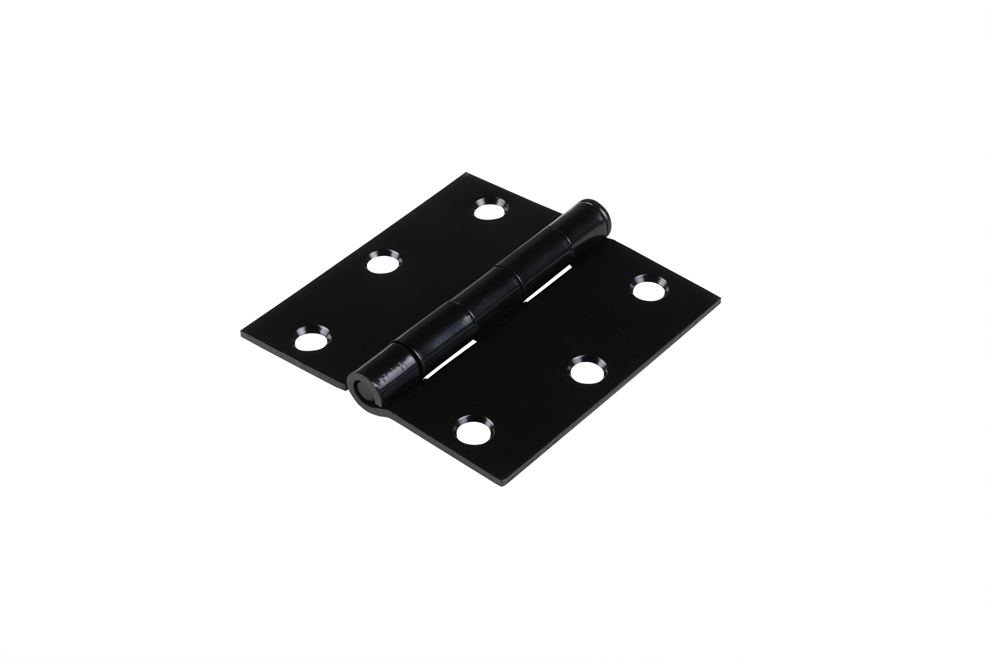 Scharnier Zwart 76 x 76 mm met losse pen en rechte hoek - Per stuk