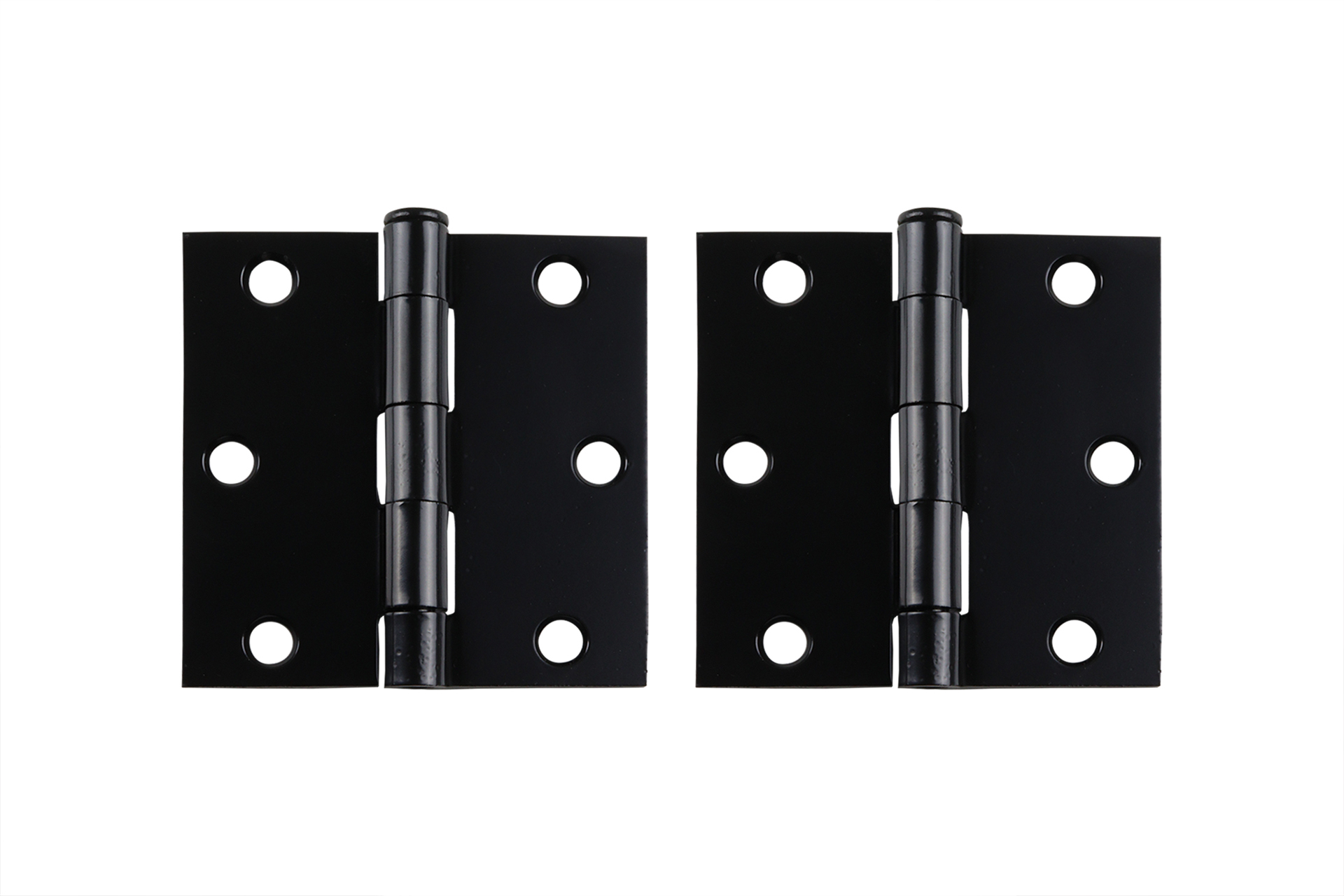 Scharnier Zwart 76 x 76 mm met losse pen en rechte hoek - Per stuk, foto 3 van 4