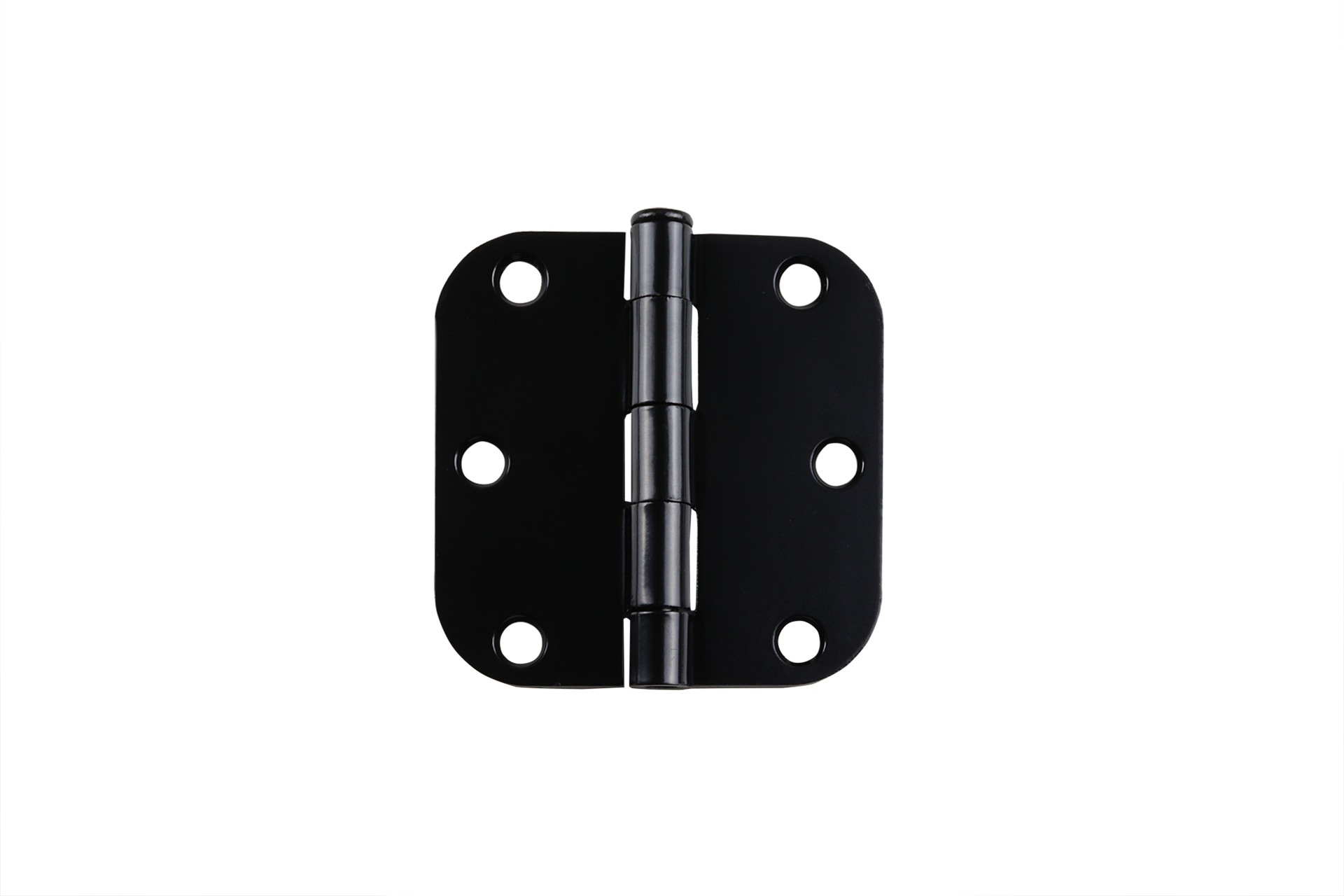 Scharnier Zwart 76 x 76 mm met losse pen en ronde hoek - Set 2 stuks, foto 4 van 4