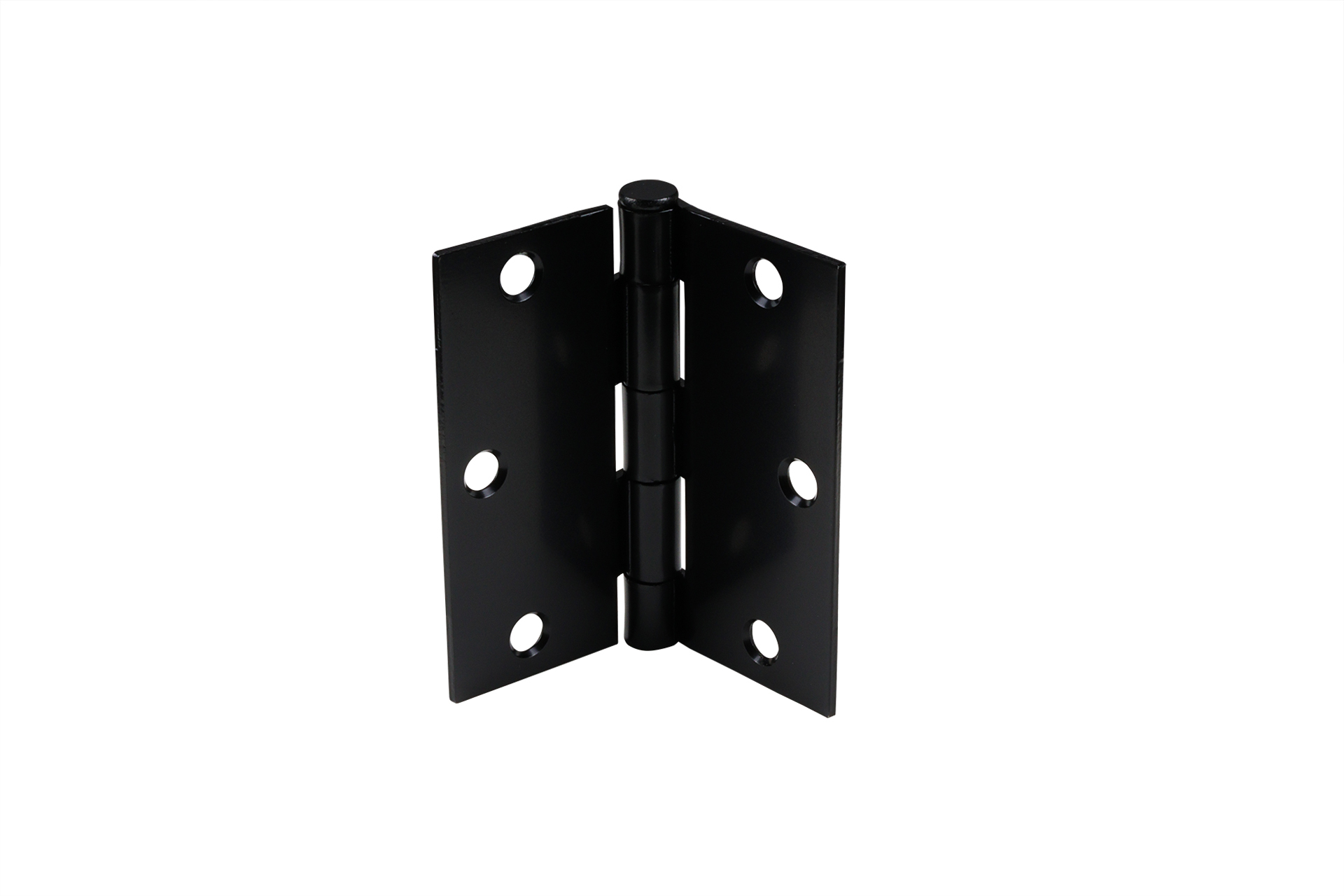 Scharnier Zwart 89 x 89 mm met losse pen en rechte hoek - Set 2 stuks, foto 2 van 4