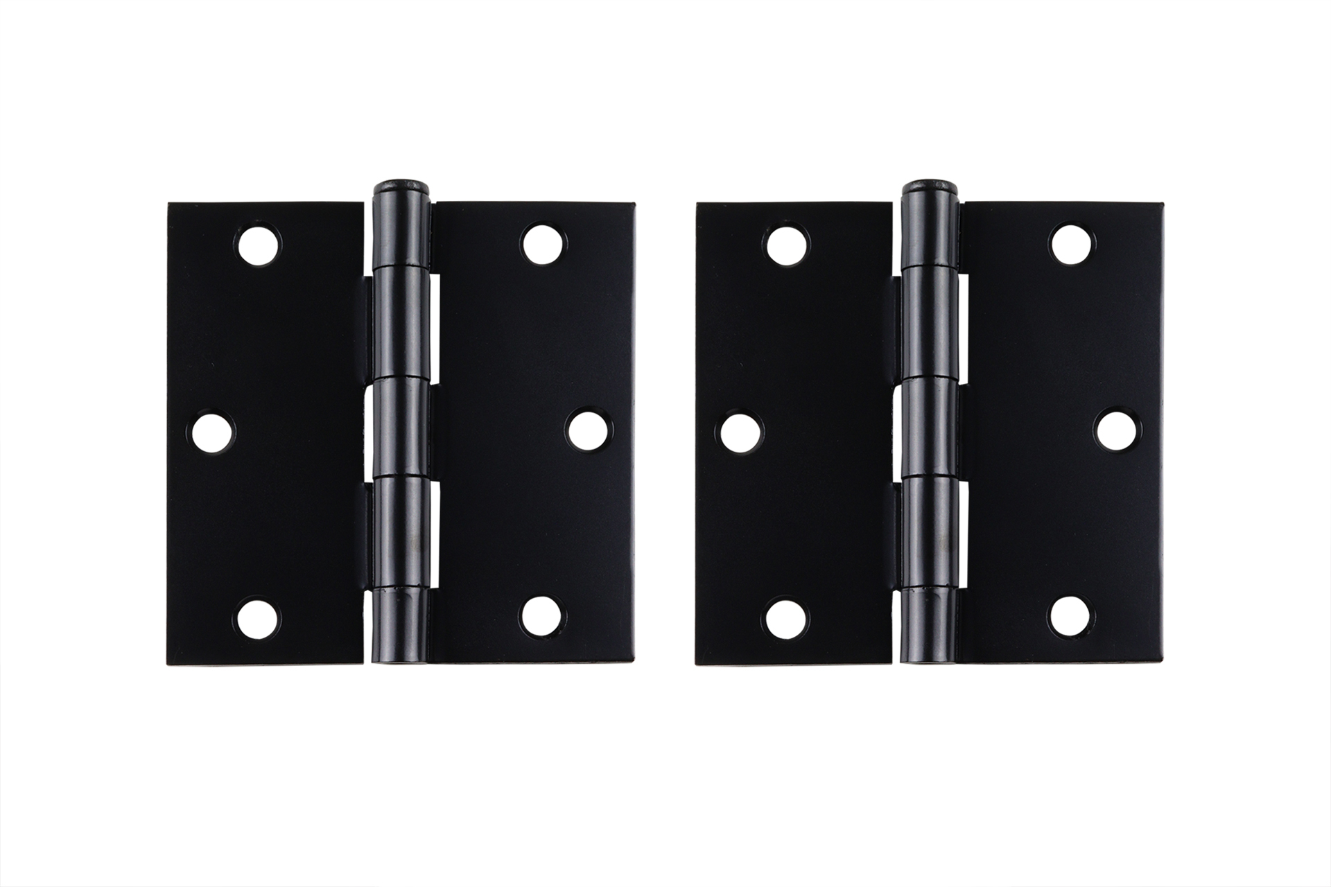 Scharnier Zwart 89 x 89 mm met losse pen en rechte hoek - Set 2 stuks, foto 3 van 4