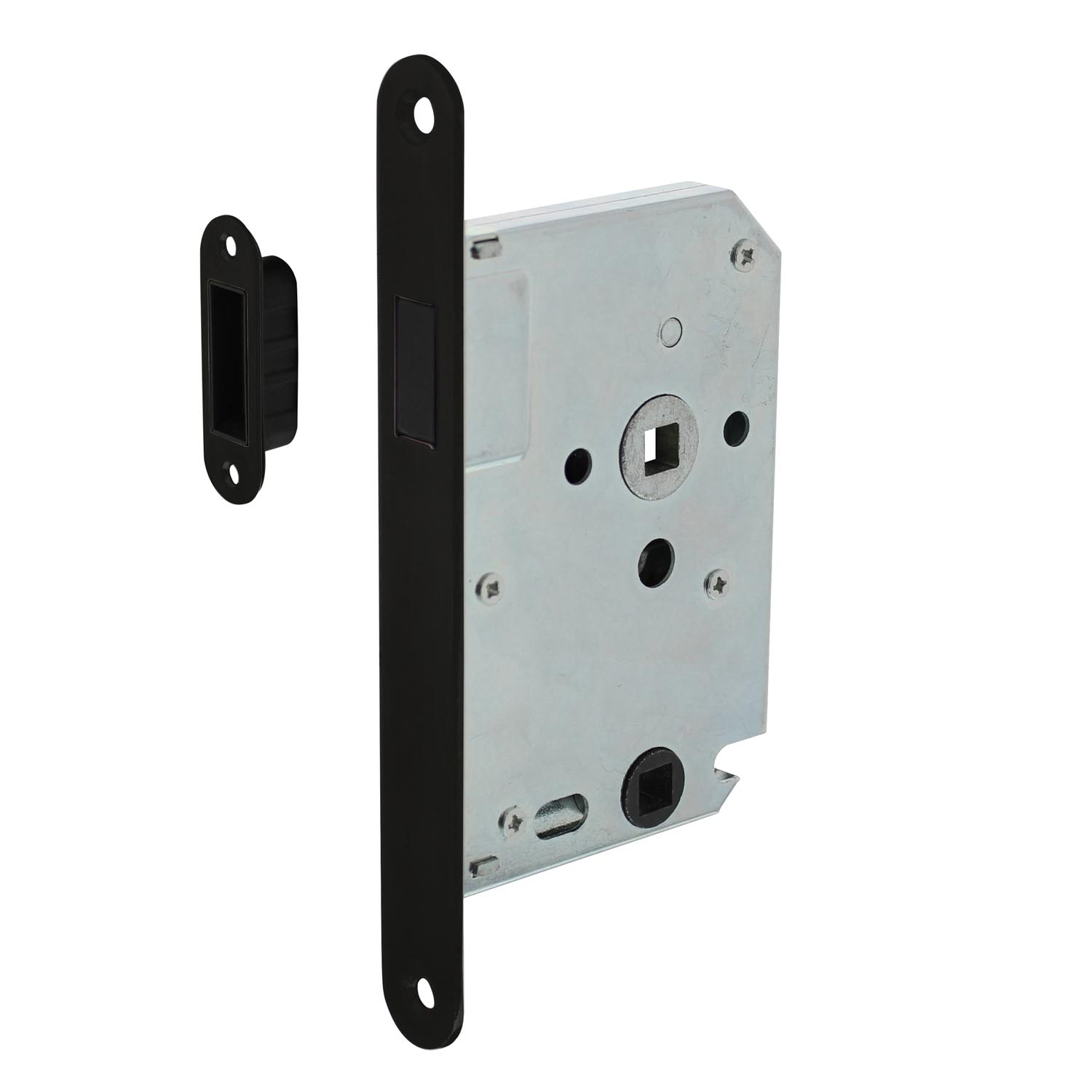 Magneetslot WC slot met zwarte voorplaat WC63 - Per Stuk