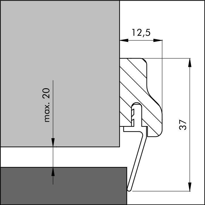 Houten Tochtprofiel 100 cm Overschilderbaar voor Kier tot 20 mm - Per Stuk, foto 4 van 4