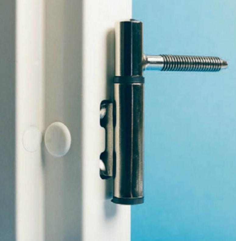 Inboorpaumelle Verchroomd voor stalen stelkozijn 14 mm - Per stuk, foto 3 van 3
