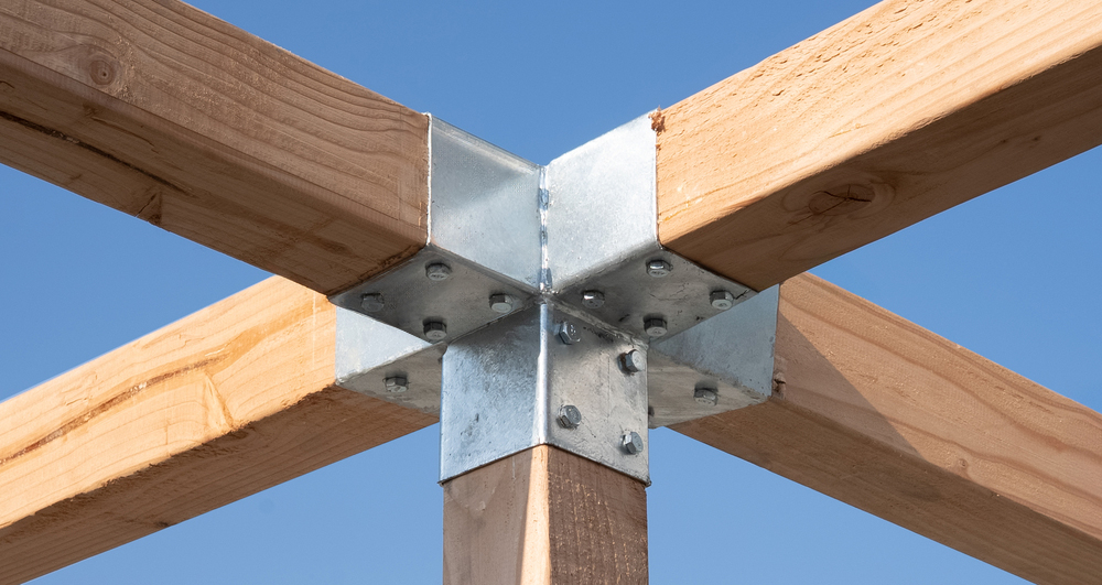 Pergola Hoekverbinding voor 7 x 7 cm palen Kruismodel - Per Stuk, foto 2 van 4