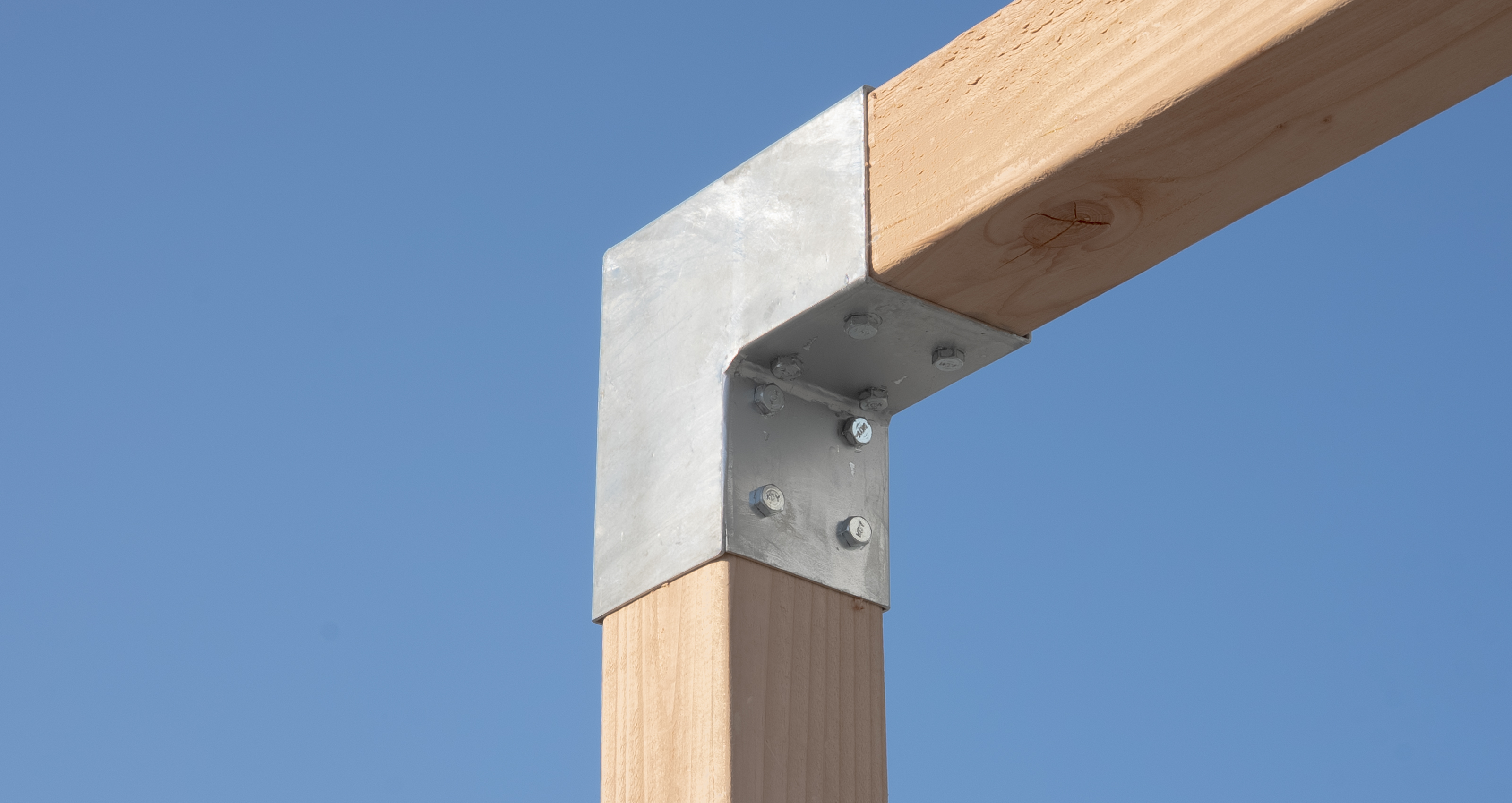 Pergola Hoekverbinding voor 9 x 9 cm palen Kubus model - Per stuk, foto 2 van 5