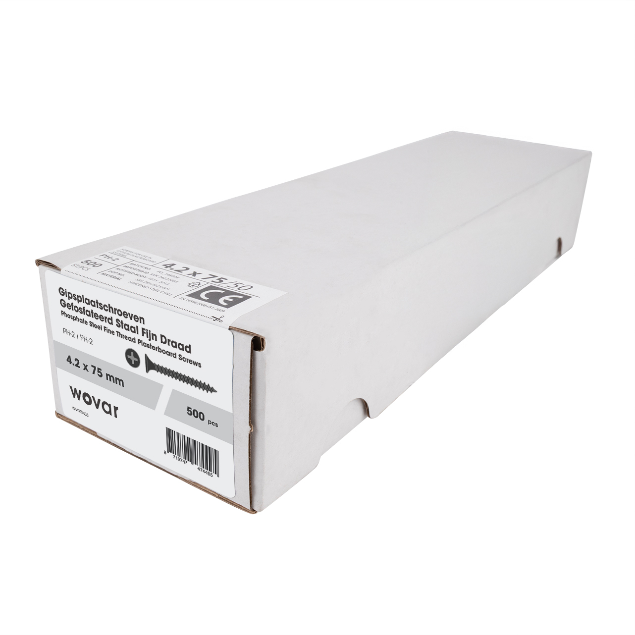 Gipsplaatschroeven Fijn Draad 4.2 x 75 mm – Doos 500 stuks, foto 2 van 3
