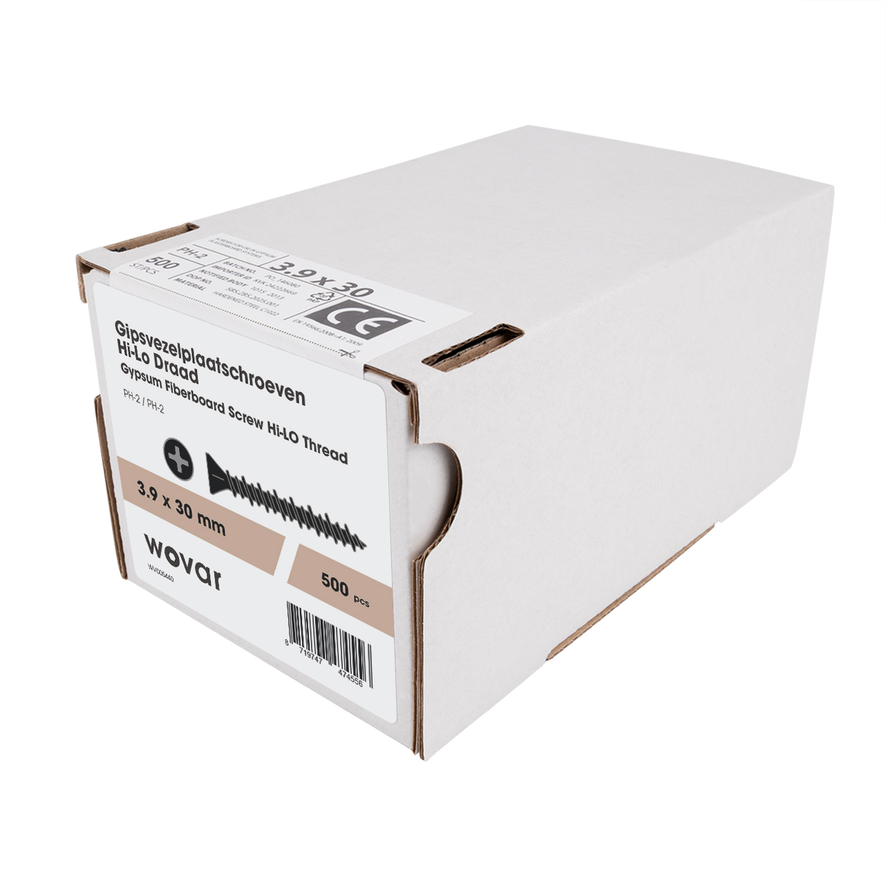 Gipsvezelplaatschroeven 3.9 x 30 mm voor Fermacell - Doos 500 stuks, foto 2 van 3