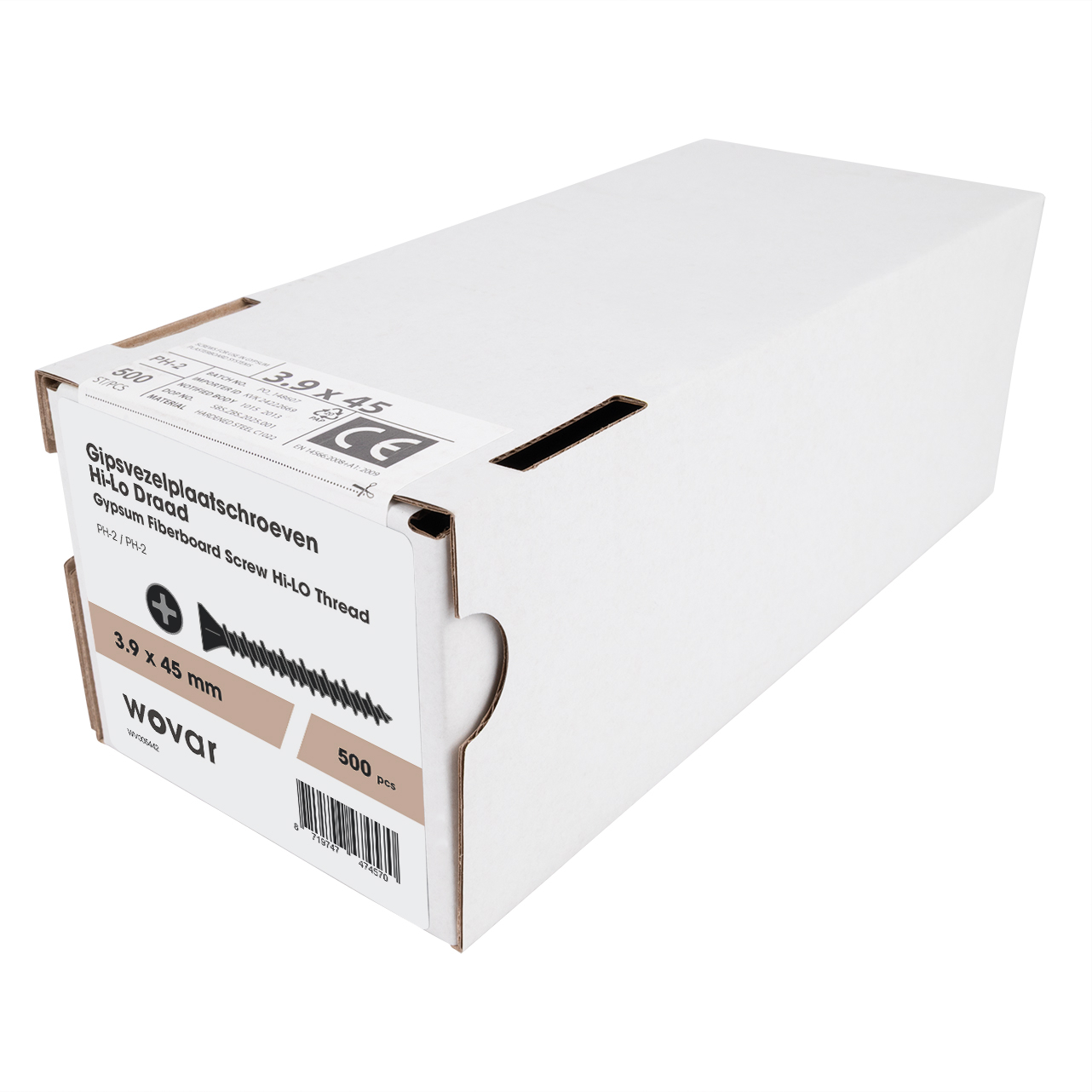 Gipsvezelplaatschroeven 3.9 x 45 mm voor Fermacell - Doos 500 stuks, foto 2 van 3