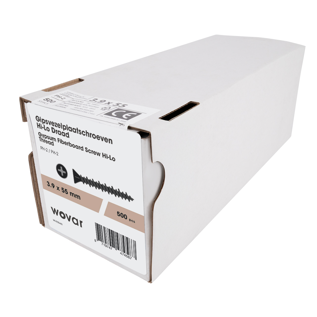 Gipsvezelplaatschroeven 3.9 x 55 mm voor Fermacell - Doos 500 stuks, foto 2 van 3