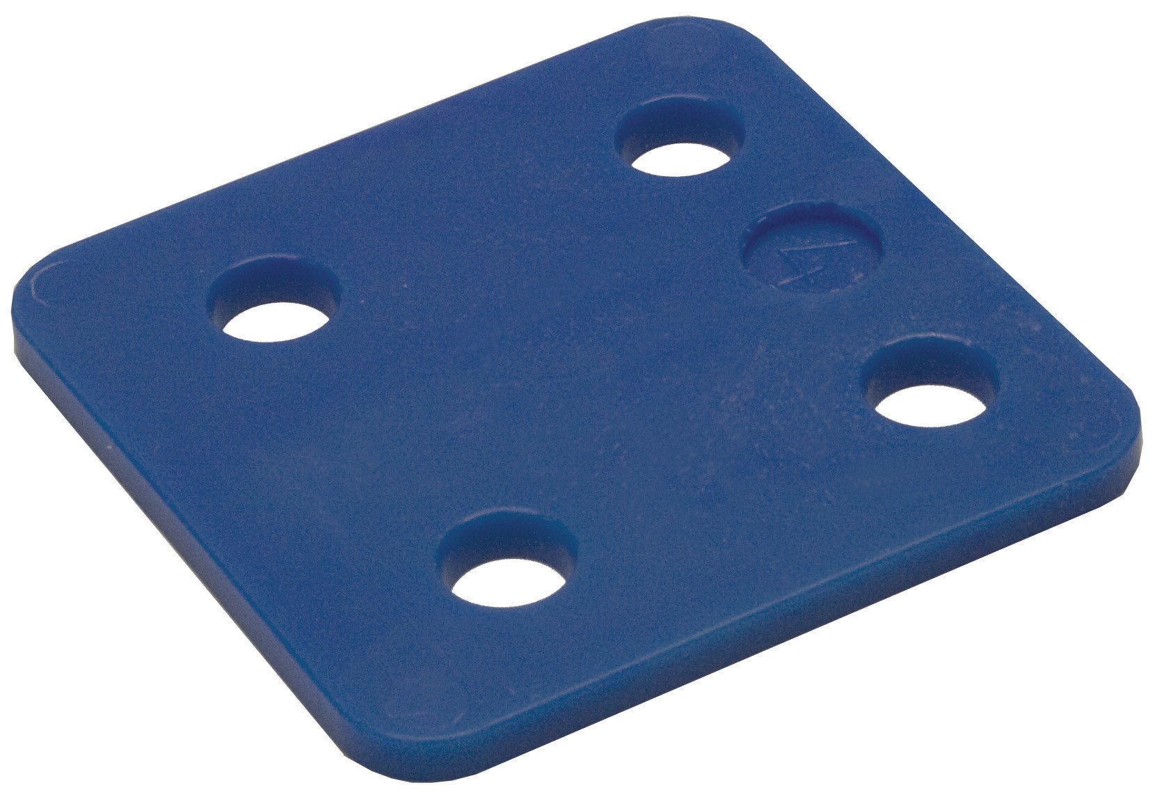 Drukplaat zonder sleuf 4mm Blauw - Zak 48 stuks